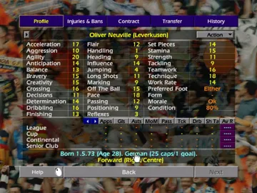 Championship Manager Season 01-02 screen shot game playing